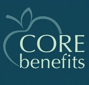 Core Benefits logo featuring an apple outline and text
